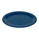 G.E.T. OP-120-TB Melamine Oval Serving Platter / Dinner Plate, 12" x 9", Texas Blue (Set of 12)