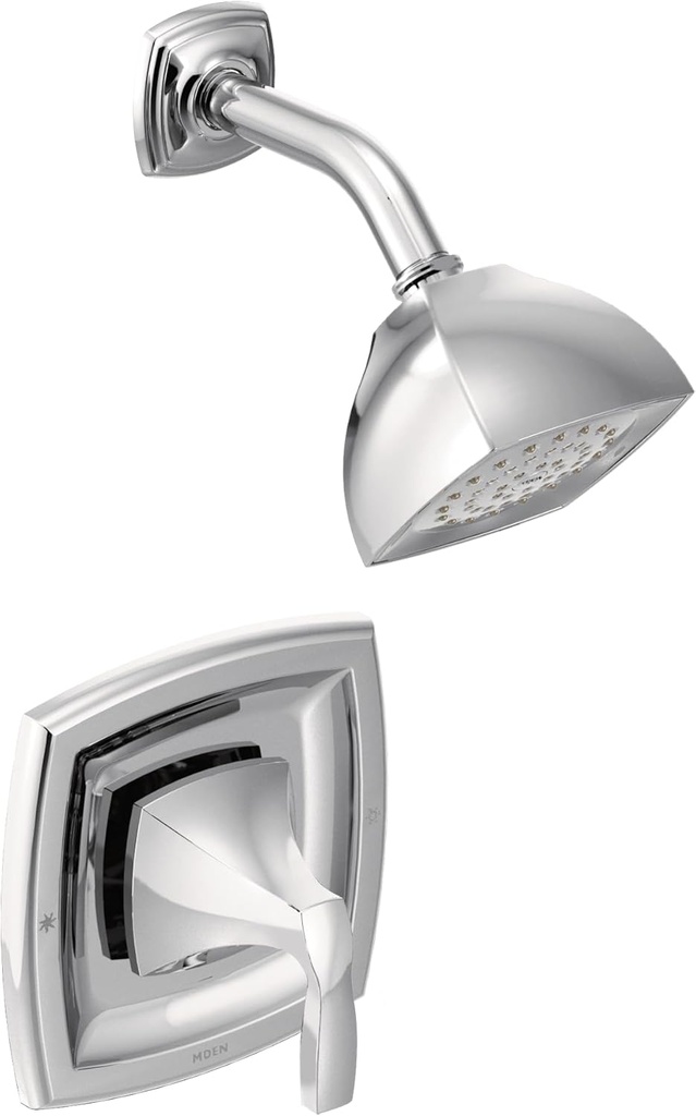 Moen Voss Chrome Posi-Temp Posi-Temp Pressure Balancing Shower Trim Kit, Valve Required, T2692