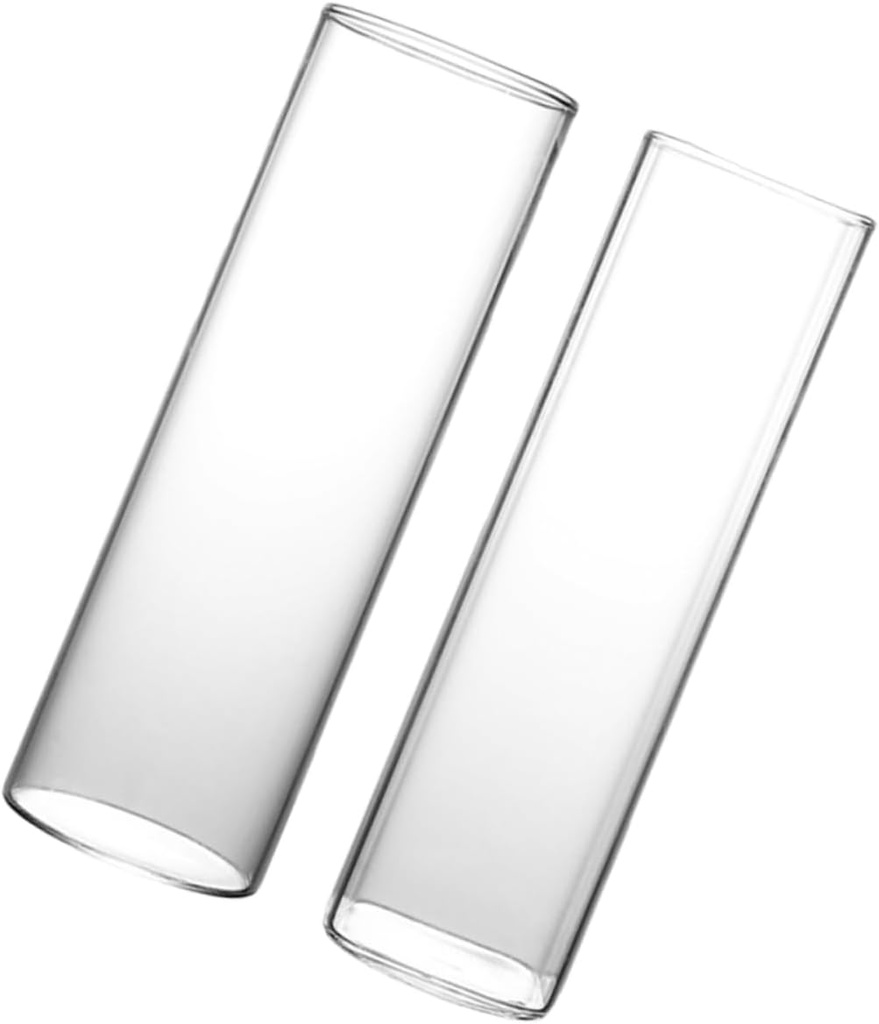 Set of 2 Glass Iced Tea Cups Drinking Glasses for Beer Milk Tea Party Cups