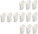 12pcs Hanging Storage Baskets for Rolling Cart Compact Waste and Utility Organizer for Beauty Tools Kitchen Utensils and More White Design