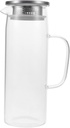 DECHOUS Transparent Glass Water Pitcher with Lid and Spout Cold Water Jug for Iced Tea and Beverages High Borosilicate Glass Kettle for Fridge Use and Practical Design