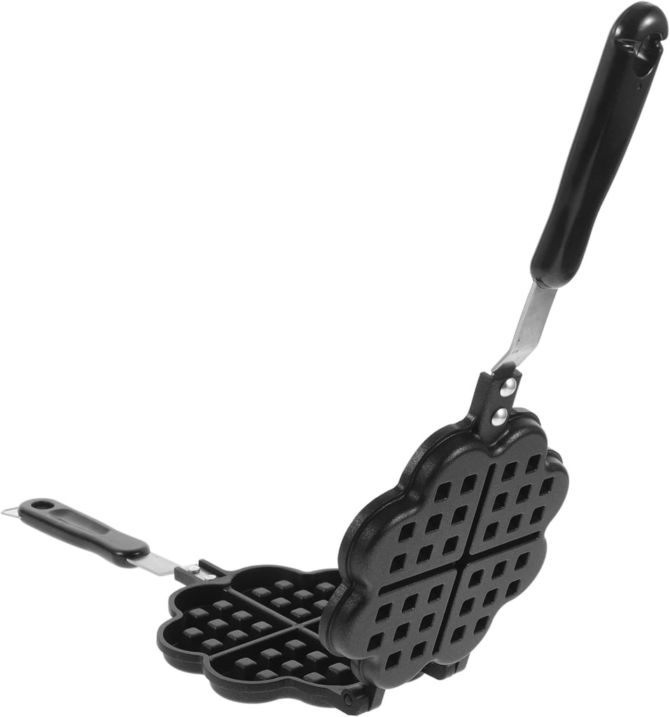 TIDTALEO Handmade Waffle Baking Mold Double Sided Baking Pan Nonstick Cake Mold Waffle Maker Portable
