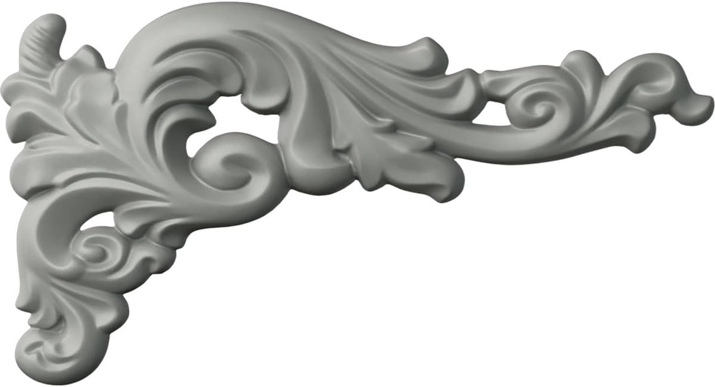 Ekena Millwork 9 3/4"W x 5 1/4"H x 5/8"P Damon Leaf Onlay, Right