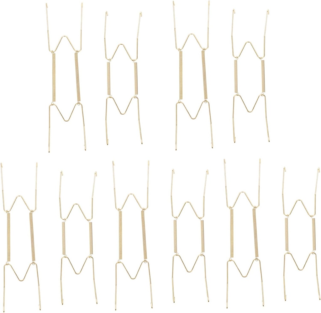 HOMSFOU 10pcs Invisible Dish Hanger Wall Hook Vertical Plate Holder for Decorative Plates Easy to Install for Art Displays and Collectibles