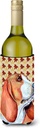 Caroline's Treasures LH9107LITERK Basset Hound Fall Leaves Portrait Wine Bottle Hugger Bottle Cooler Sleeve Hugger Machine Washable Collapsible Insulator Beverage Insulated Holder