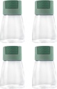 DONGKER Salt Pepper Shakers,4 PCS Precise Quantitative Push Spice Jars Press Type Salt Dispenser for Kitchen Daily Cooking