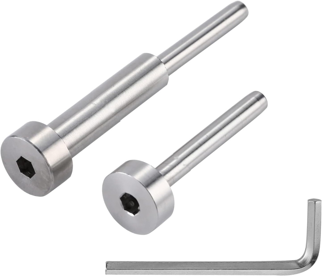 Cable Railing kit 1/8" Invisible Swage Threaded Stud Hex Head Fitting Receiver Terminal for Wood & Metal Post with Allen Wrench 12 Pairs,316 Stainless Steel Marine Grade