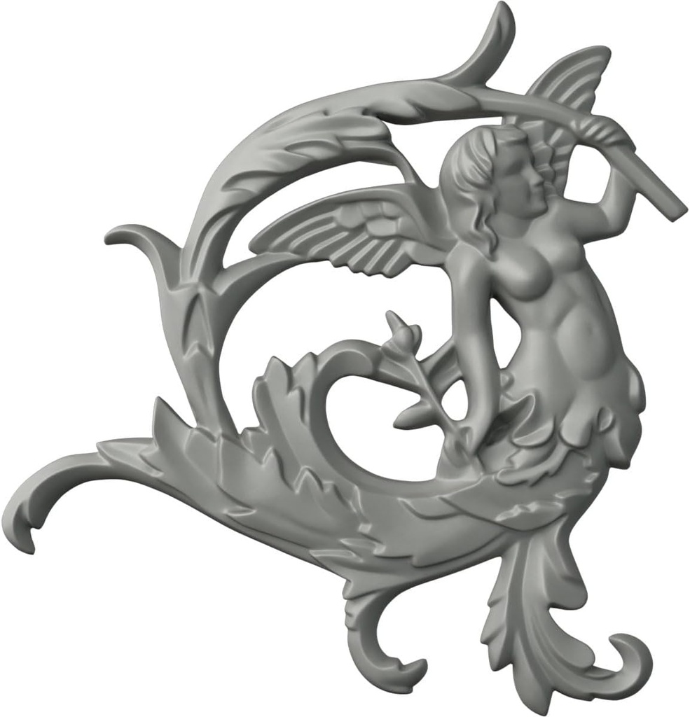 Ekena Millwork 8 1/4"W x 8 5/8"H x 7/8"P Angel Leaf Onlay, Left