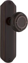 Nostalgic Warehouse Deco Plate Single Dummy Mission Door Knob in Timeless Bronze