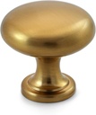 HESTIA HARDWARE 10 Pack | Gold Cabinet Knobs | 1.15 Inch (29mm) Brass Gold Kitchen Cabinets Knobs and for Bathroom Drawer I Champagne Accent Pulls(Z5.10.L)