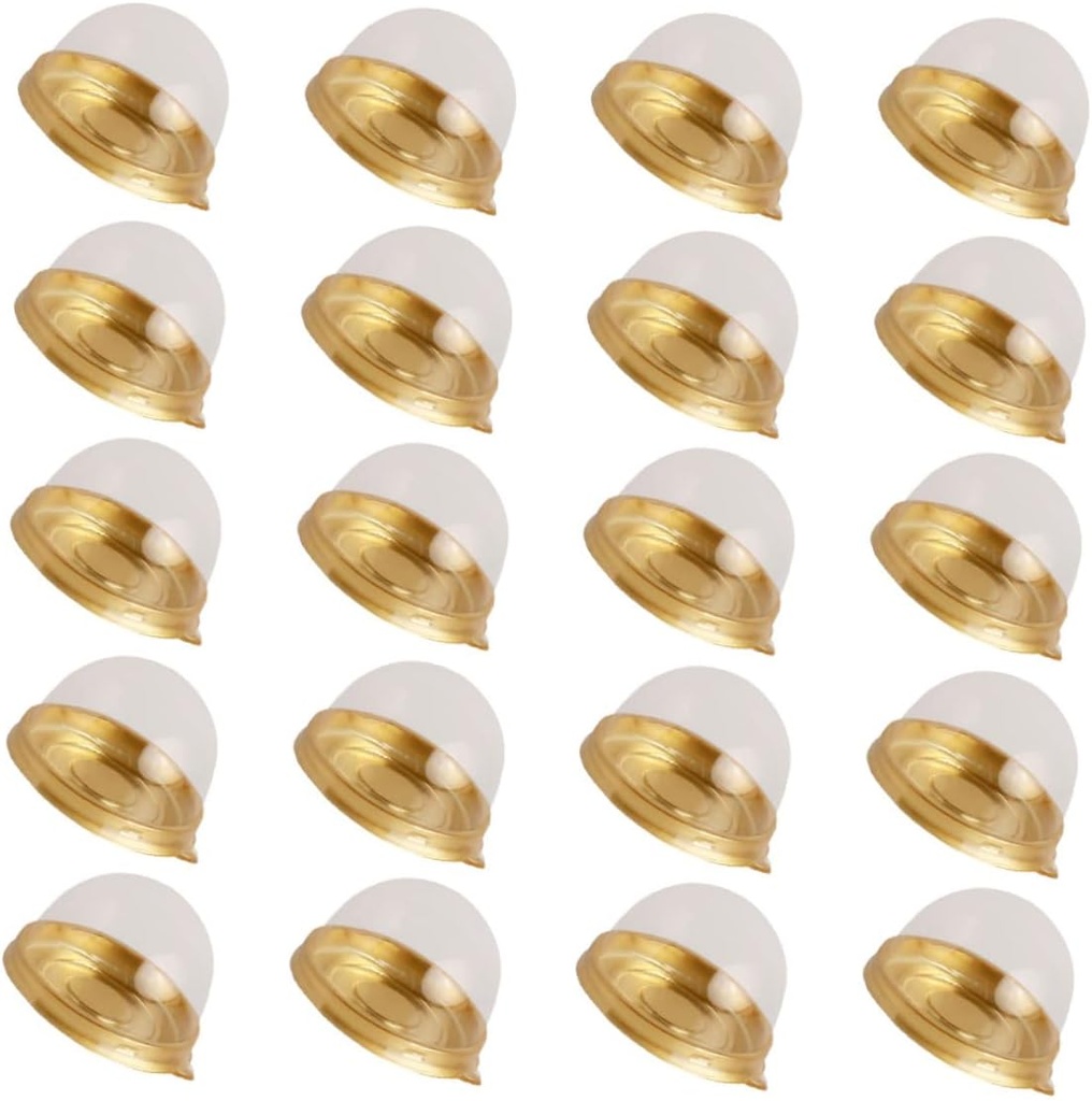 100pcs Moon Cake Container Round Cake Carrier Lid Bakery Dessert Box Reusable Packaging for Home Store