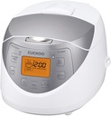 CUCKOO Micom Rice Cooker 6 Cup Uncooked / 12 Cup Cooked, Korean Fuzzy Logic Rice Cooker with Delay Timer & Keep Warm Setting, Versatile Food Steamer with Non-Stick Inner Pot, Silver (CR-0632F)