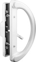 Slide-Co 143598 Sliding Patio Door Handle Set - Replace Old or Damaged Door Handles Quickly and Easily – White Diecast, Mortise Style, Non-Keyed, Fits 3-15/16” Hole Spacing (Single Pack)