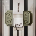 Anti-Rust Aluminum Glass Door Square Handle, Interior Exterior Doors Handle Set, Resistance to Rust/corrosionstain/Deformation, Modern Home Design,Bronze-40cm (16")