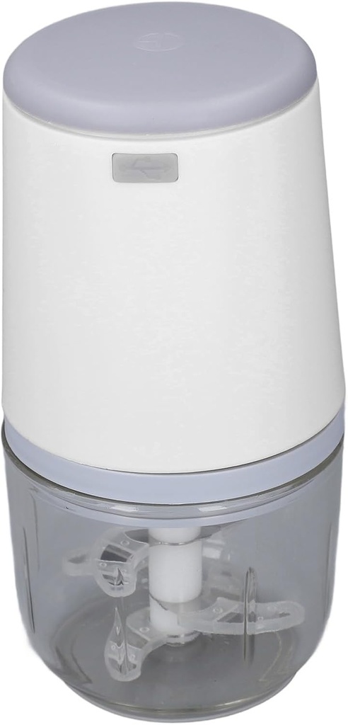 Small Electric Food Chopper, Mini Food Processor, Easily Chops 300ml, Multifunctional for Vegetables (White)