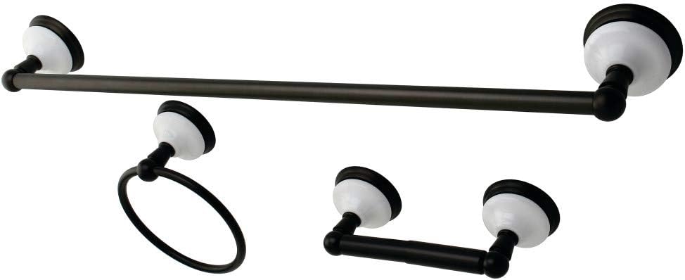Kingston Brass BAK111148ORB Victorian 3-Piece 24-Inch Towel Bar Bathroom Accessory Set in Oil Rubbed Bronze
