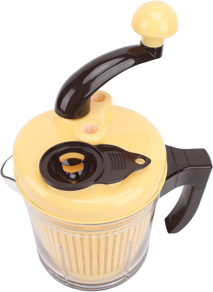 Food Processor 420 Stainless Steel Blade, Large Capacity 2500ml Chopper, Manual Vegetable Grinder with Filter Basket, Silent for Salad,