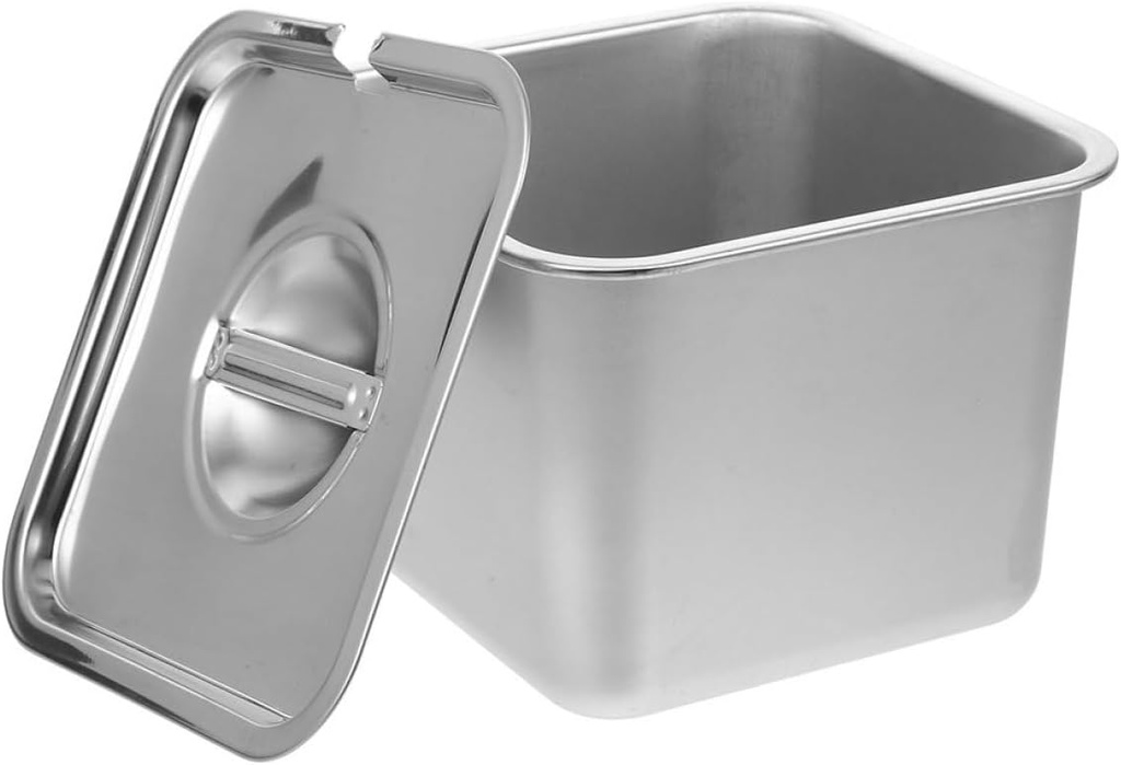 Stainless Steel Crisper Stainless Steel Container with Lid Ice Cream Containers Ice Cream Container for Freezer Fridge Storage Containers Freezer Tubs with Lids Silver