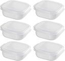 Cabilock Rice Containers for Freezer and Fridge Airtight Food Storage Boxes Reusable Rice Packing Box with Transparent Design Compact 6.1 X 5.16 X 1.54 Inches for Kitchen Organization