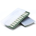 Eaasty 2 Pieces Breastmilk Storage Container Baby Food Milk Silicone Freezer Trays with Lid Breastmilk Freezer Tray Organizer Ice Trays Silicone Storage Bag Tray 10-1 oz Bars(Green)