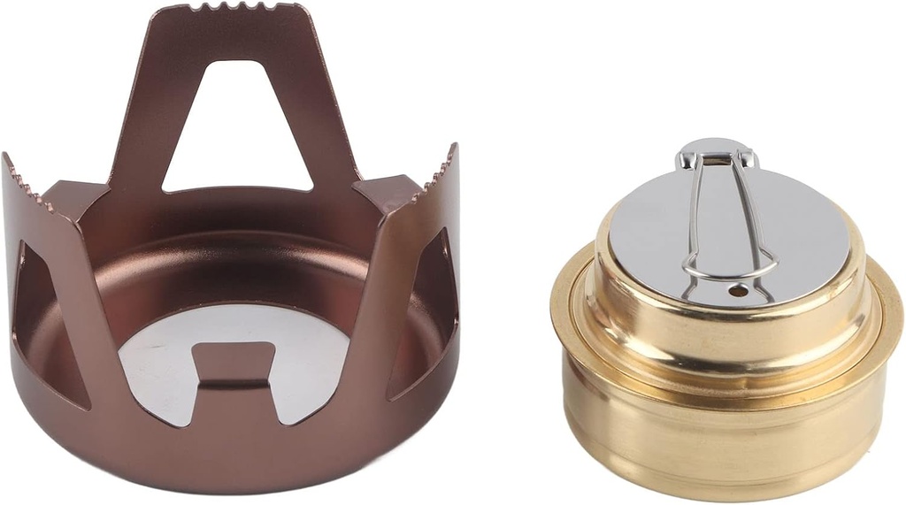 Topyond Portable Ethanols Stove Burner Heating Efficiency Outdoor Camping Cooker Furnace Cookware with Storage Bag Coffee Color