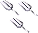 ABOOFAN 3Pcs Stainless Steel Ice Scoops Ice Cube Scoopers for Freezer Kitchen Use for Ice Candy Nuts Grains and Pet Food Lightweight Easy to Store
