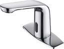 Luxice Chrome Touchless Bathroom Sink Faucet - Automatic Motion Sensor Battery Opertated for Commercial Lavatory Bathroom