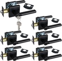 5pcs Privacy Door Handles & 1pc Keyed Entry Door Lever with Lock