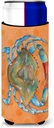 Caroline's Treasures BB8248MUK Blue Crab Orange Polkadot Michelob Ultra Hugger for slim cans, Slim, Multicolor