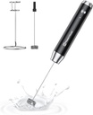 Maestri House Rechargeable Milk Frother with Stand, LunaFro Handheld Electric Foam Maker Waterproof Detachable Stainless Steel Whisk Drink Mixer Foamer for Lattes, Cappuccino