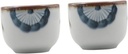 2Pcs Elegant Glazed Japanese Sake Cups with Flower Pattern Dishwasher Microwave Safe for Tea Sake and Spirits for Entertaining Friends and Family
