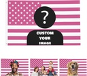 Custom Pink America Flag 3X5 Ft Personalized Flags Design Your Image Funny Tapestry Poster For Decorate Clubs Concerts Bars University Dormitories Living Rooms Bedrooms