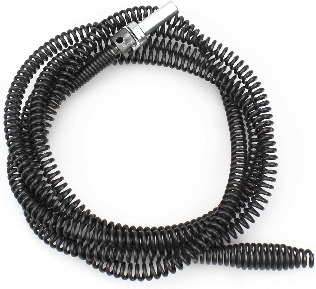 YankMooM Drain Snake for Drill 6.5Ft Drain Clog Remover with Drill Connector Flexible Drill Drain Snake Cable for Kitchen, Bathroom Sink and Toilet