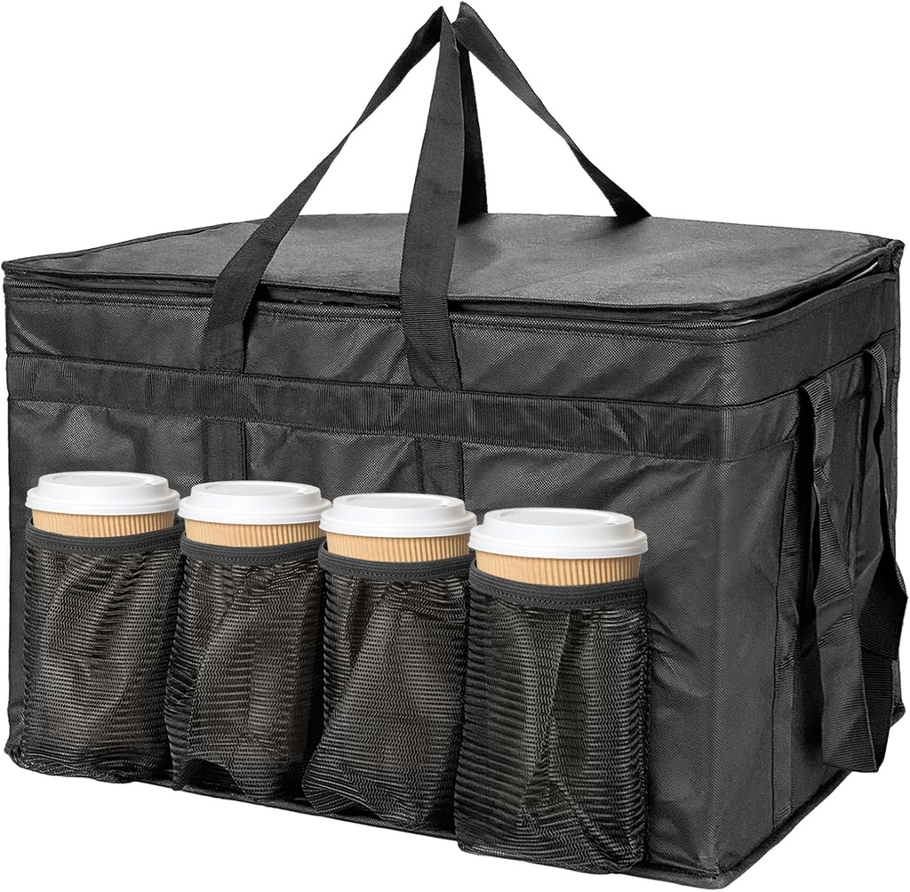 XXXL Large Insulated Collapsible Cooler Bags with Zipper Closure, Reusable Grocery Shopping Bags Keep Food Hot or Cold,Ideal for Catering,Grocery Transport,23 x 15 x 14 inches