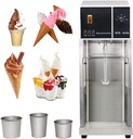 Commercial Ice Cream Maker Machine, with 3 Cups, 500W Stainless Steel Chill Drink Mixer, Gelato Ice Cream Machine with Plastic Mixing Head, for Delicious Frozen Yoghurt, Sorbet & Ice Cream