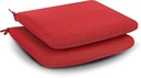 NUU GARDEN Indoor and Outdoor Water-Resistant Cushions for Patio Furniture Set of 2/19.69 x 17.72 x 1.97 Inch, Red