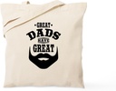 CafePress Bearded Dad Tote Bag Reusable Natural Beige Canvas Shopping Bag