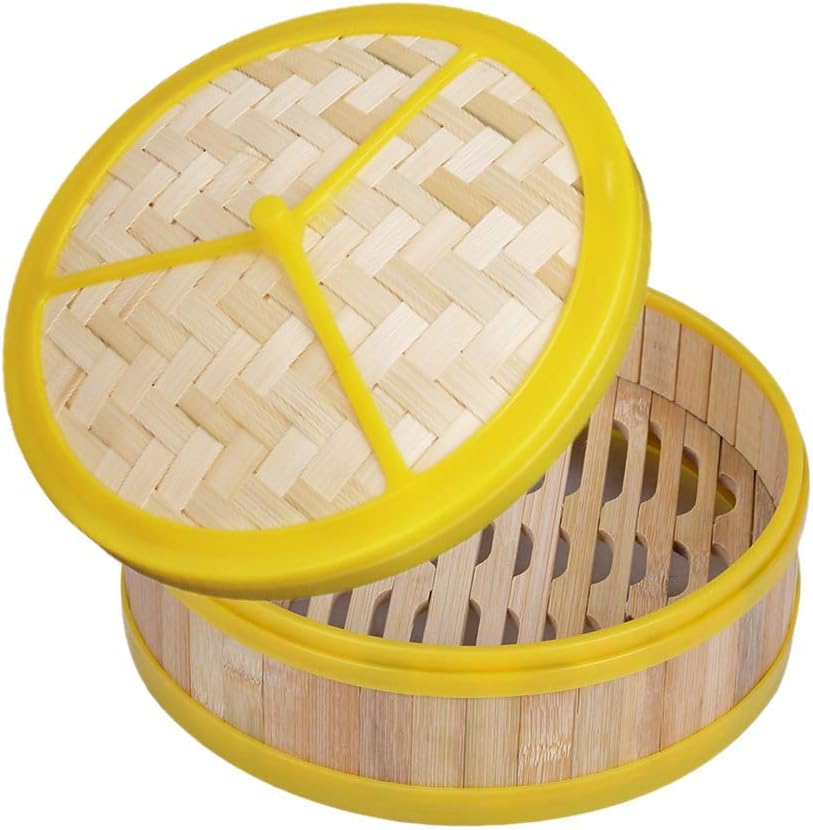 30cm Bamboo Steamer Basket Dumplings Food Steamer with Lid Kitchen Cookware