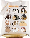WZMPA Funny Guinea Pigs Tote Bag Cavy Lover Gift Guinea Pigs Whisperer Reusable Grocery Bag Wheek Hamster Merchandise