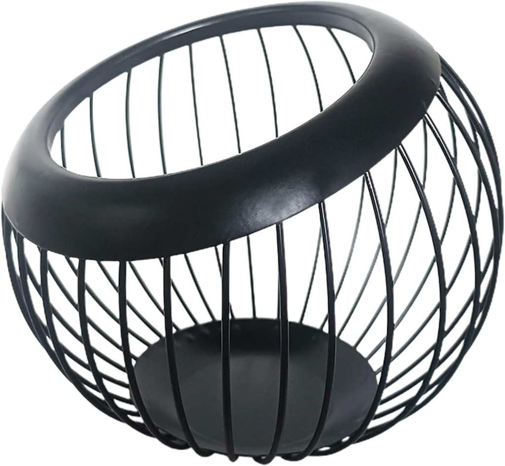 Coffee Pods Holder, Coffee Pods Holders for Counter, Large Capacity Coffee Pods Organizer and Espresso Capsule Holder, Metal Coffee Pods Storage Organizer for Any Capsule, Home or Office Black A