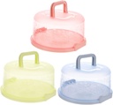 OUNONA 3pcs Cake Boxes Carrier Lid Sandwich Hot Dog Bread Cookie Carrier Birthday Cake Storage Containers