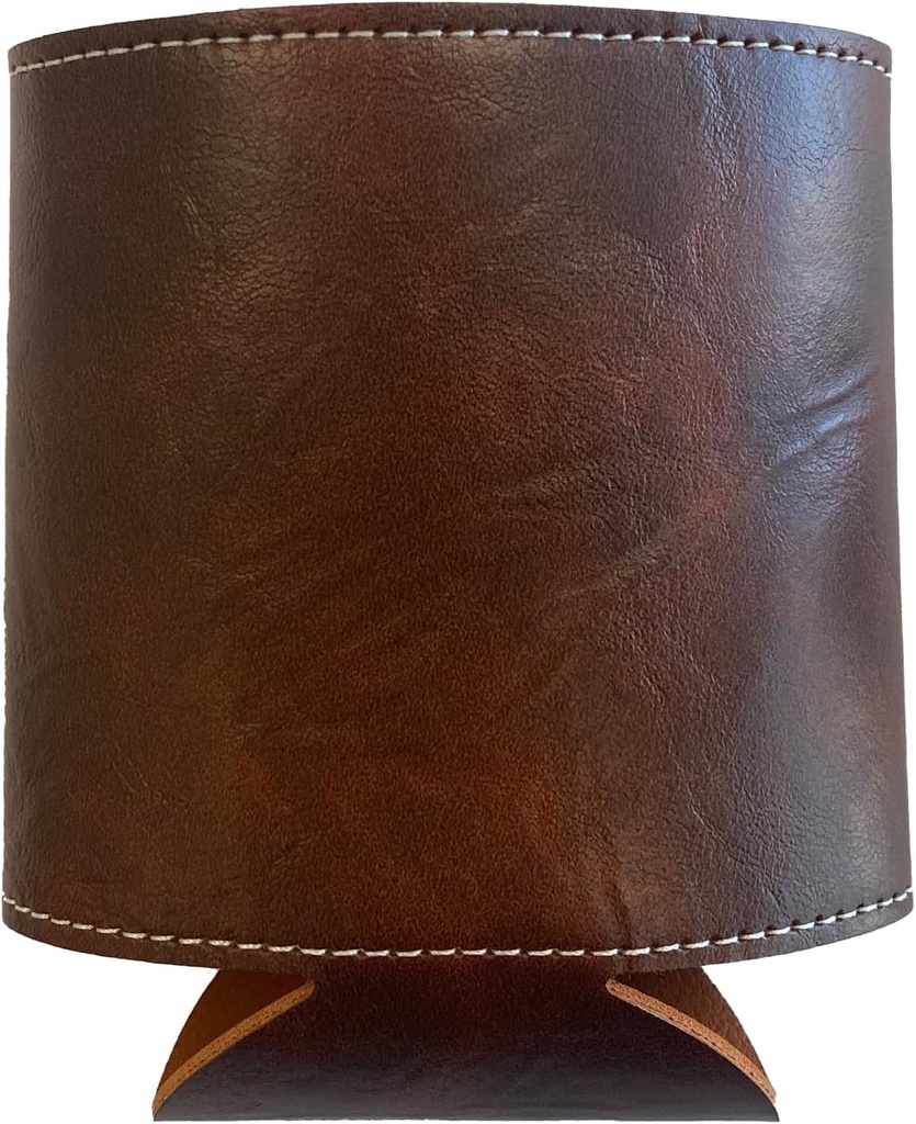 10PCS Blank Engraved Can Holder Leather Can Cooler Holder Beer Can Holder Beverage Holder for Personalized Engraved Can Cooler Gifts (Raw Hide)
