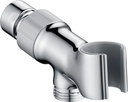 Shower Head Holder All Metal Adjustable Handheld Shower Arm Mount, 1/2" Shower Hose Holder Fits Most Hand Showerheads, Brass Hand Held Shower Head Holder, Easy to Install(Chrome)