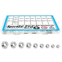 370pcs Metric Hex Nuts Assortment Kit,Hardware Nuts M2 M2.5 M3 M4 M5 M6 M8 M10 M12 304 Stainless Steel 18-8 External Hex nut Set Hex Machine Screw Nut