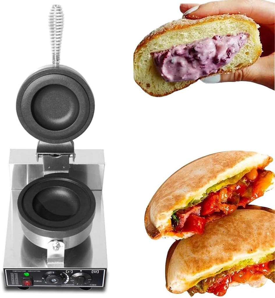 Hamburger Waffle Maker Sandwich Press, Ice Cream Burger Mold Household Commercial, Electric Press Burger Machine 1200W,220V