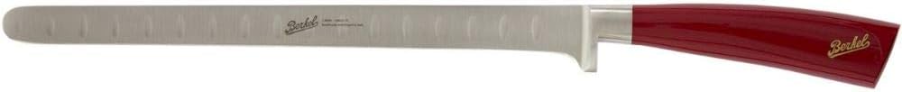Berkel Elegance Salmon Knife | 10" Stainless Steel Blade | Elegant Cutlery for Home & Kitchen | Made in Italy (Red)