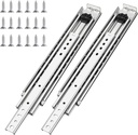 1 Pair 20 Inch 500 Lb Capacity Heavy Duty Drawer Slides with Screws,Side Mount Full Extension 3 Fold Ball Bearing Stainless Steel Hardware Drawer Rails,Industrial DIY