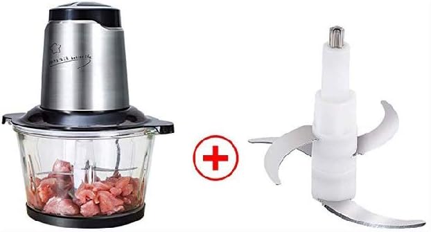 Electric Meat Grinder-1.8L Electric Mini Food Chopper Food Processor Meat Grinder,Stainless Steel Kitchen Mincer