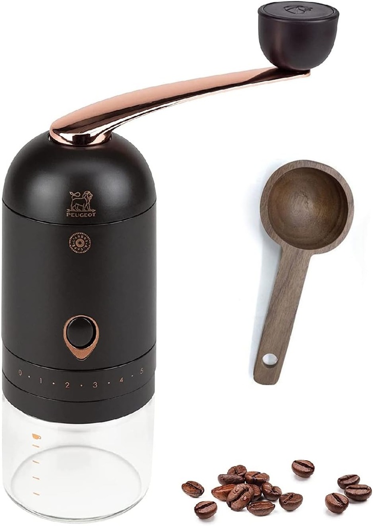 Peugeot L'ARBRE A CAFÉ Coffee Grinder, 20cm, Brown W/Wooden Spice Scoop