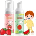 Foam Toothpaste Kids, Kids Mouthwash with Fruit Flavor - Toddler Toothpaste Age for Children, 360ºCare Natural Anti-Cavity Formulas with Fluoride for Electric & U-Shape Toothbrushes